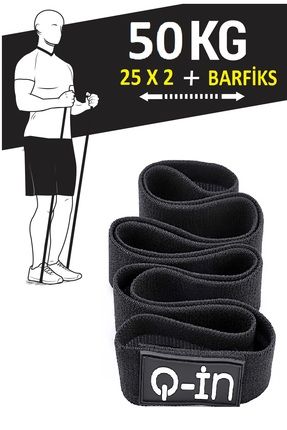 Barfiks 50 Kg Siyah Çift Sert Loop Direnç Bandı / Barfiks Lastiği