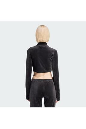 Adidas velvet crop top on sale