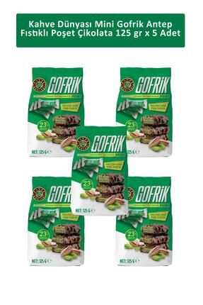 Mini Gofrik Antep Fıstıklı Poşet Çikolata 125 gr x 5 Adet