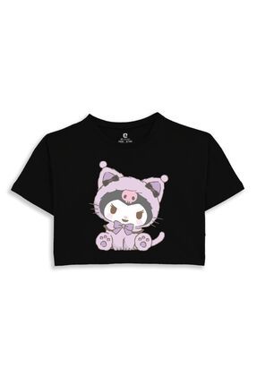 KUROMİ BASKILI CROP TSHİRT