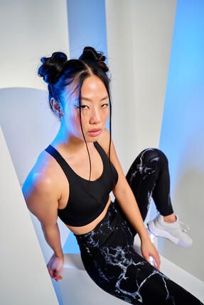 Decathlon Kadın Siyah Yüksek Bel Kapri Spor Taytı 100 - Fitness Kardiyo  Fiyatı, Yorumları - Trendyol