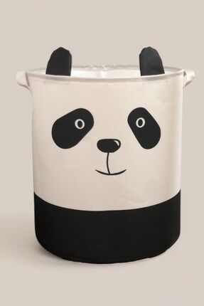 Panda Tasarımlı Bebek Çocuk Odası Düzenleyici Saklama Kutusu Oyuncak Kirli Sepeti 37x40