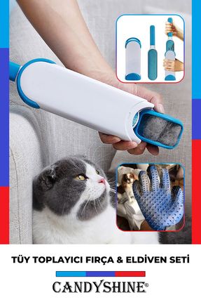 ® Deluxe Mucize Koltuk Kıyafet Halı Tüy Toplayıcı Kedi Fırça Seti Kedi Tüy Toplayıcı Eldiven Tarak