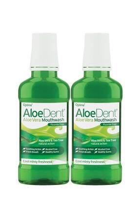 Alkolsüz Ve Florürsüz Ağız Kokusu Önleyici Ağız Bakım Suyu - 250ml X2 Adet Aloe Dent