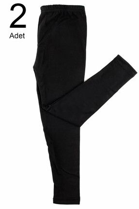 Çocuk Siyah Uzun 2'Li Paket Viskon Şardonlu Alt İçlik Termal Giyim & İçlik