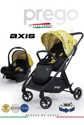 Axis 360 Derece Dönebilen Oturma Üniteli Çift Yönlü Bebek Arabası