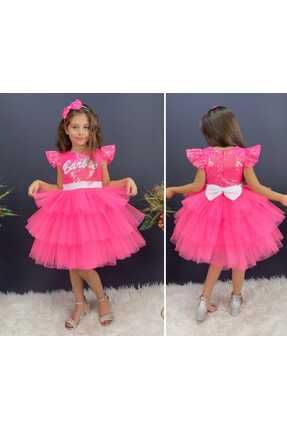 Barbie Doğum Günü Ve Özel Gün Taçlı Tül Elbise