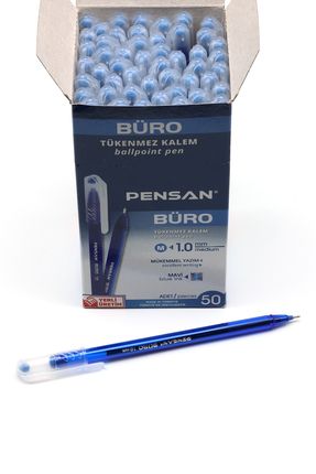 Büro Tükenmez Kalem Mavi 1 Mm 50'li Paket