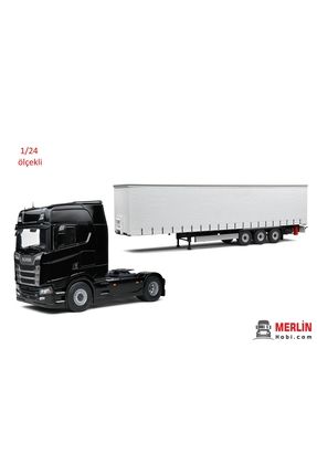 1/24 Scania 580s Highline Siyah Tenteli Dorse – 2023 Tır Çekici