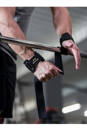 Bilekli Fitness Strap - Lifting Straps, Ağırlık Kayışı Siyah