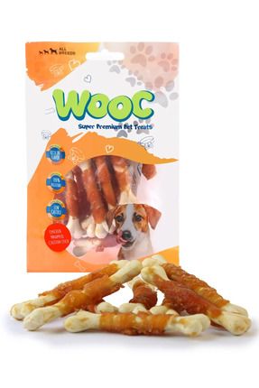 3'lü Wooc Dog Tavuk Sargılı Kalsiyum Kemikli Ödül