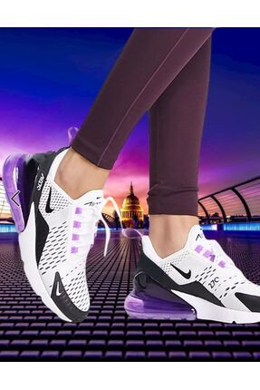 Nike air max 270 kadın krem-mor spor ayakkabı online