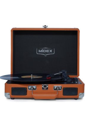 Mtx-101or Nostaljik Retro Pikap Plak Çalar (ŞARJLI BLUETOOTH AUX HOPARLÖRLÜ 3 DEVİR) I?ğne Dahil