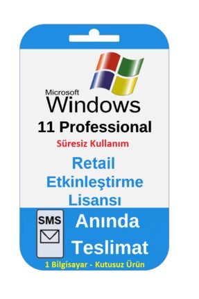Windows 11 Pro Retail Digital Etkinleştirme Lisans Anahtarı