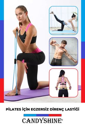 ® Pilates Jimnastik Egzersiz Direnç Lastik Yoga Spor Kondisyon Aerobik Vücut Şekillendir Sıkılaştır