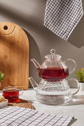 Cam Çaydanlık Isıya Dayanıklı Orta Boy Cam Çaydanlık Takımı,borosilikat Cam Çaydanlık