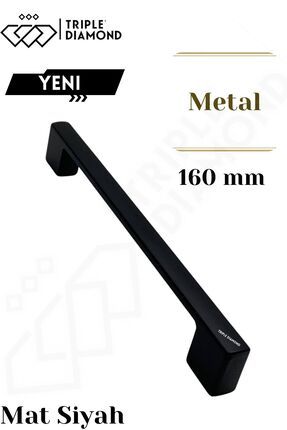 160 mm Metal Siyah Çekmece Kulpları Dolap Mutfak Mobilya Kulpu 1 Adet ( 16 cm ) = 160mm