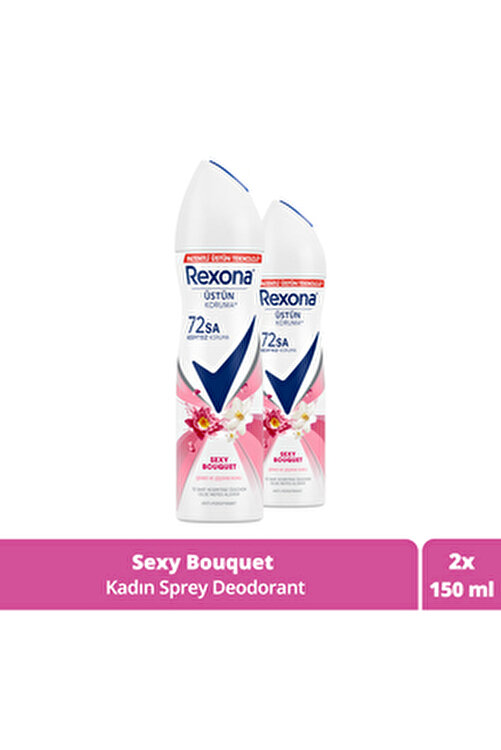 Kadın Sprey Deodorant Sexy Bouquet 72 Saat Kesintisiz Üstün Koruma 150 ml X2