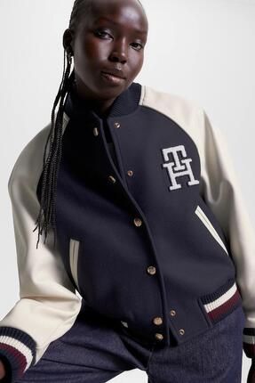 Tommy hilfiger best sale leather bomber jacket