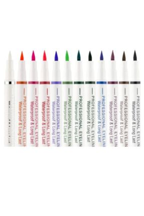 12'li Renkli Eyeliner & Pen 12 Color Eyeliner