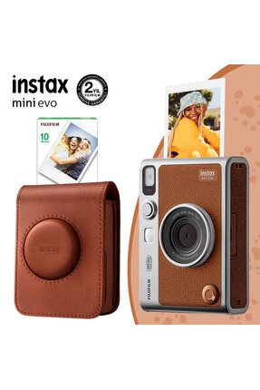 Instax Mini Evo Kahverengi Fotoğraf Makinesi ve Hediye Seti 3