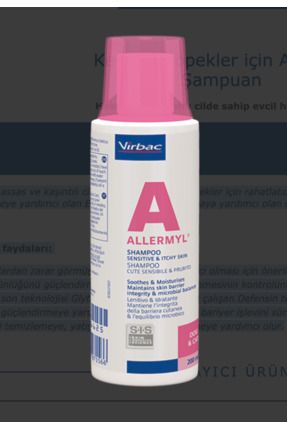 Virbac Kedi ve Köpekler Için Allermyl Şampuan 200 ml