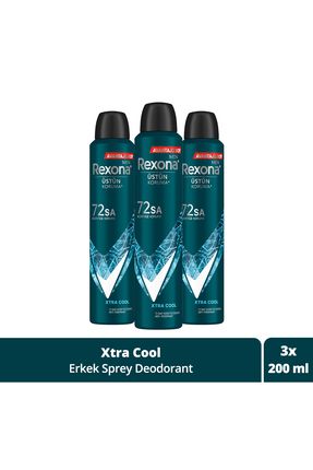 Men Erkek Sprey Deodorant Xtra Cool 72 Saat Kesintisiz Üstün Koruma 200 ml X3