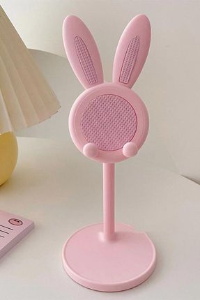 Sevimli Tavşan Figürlü Ayarlanabilir Yükseltilebilir Telefon Tutucu Masa üstü Tablet Standı