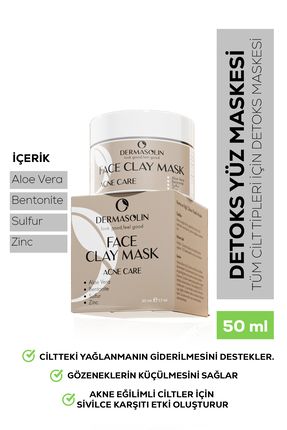 Cilt Onarıcı Yaşlanma Kaşıttı Detoks Yüz Maskesi. Komedonları Azaltmaya Yardımcı. 50 ml