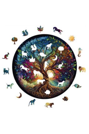 Hayat Ağacı - Özel Figürlü Ahşap Yapboz - Konsept Tasarım Puzzle