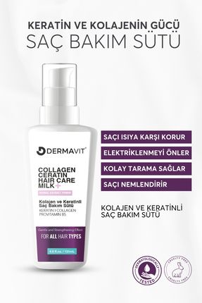 Keratin Kolajen Milk Saç Bakım Sütü, Kolay Tarama Spreyi 125 ml