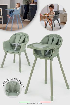 Misto 4in1 Bebek Mama Sandalyesi ve Mama Oturağı İç Pedli Yeşil