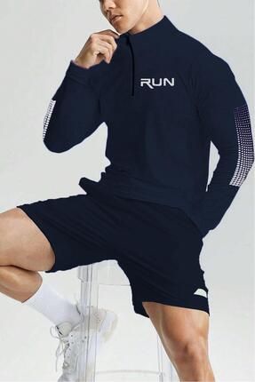 Ghassy Co. Erkek Running Hızlı Kuruma Nem Emici Teknik Performan Uzun Kollu T-shirt