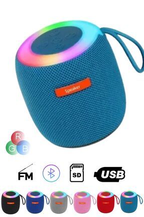 Mini RGB Işıklı Bluetooth Speaker Taşınabilir Ses Bombası Stereo Yüksek Kalite Hoparlör Ses Seviyesi