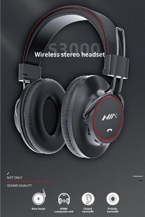 Favors Katlanabilir Kulakustu Bluetooth Kulakl k Extra Bass 8D HD Stereo Sound Pure Bass HD10
