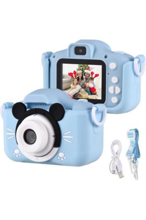 Çocuk Dijital Fotoğraf Makinesi 20 MP Video Kaydedici 2.0 inç Çift Kameralı