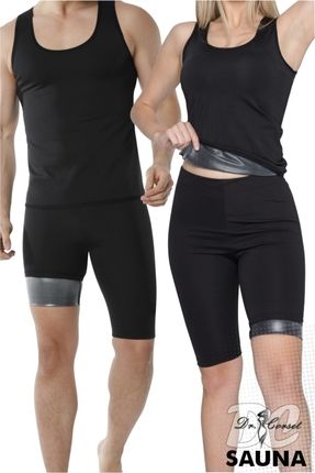 Unisex Sauna Terma Takım Şort Atlet Terleme Zayıflama Kıyafeti