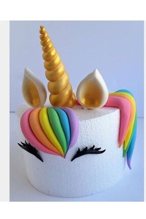 Şeker hamurundan unicorn dekorları