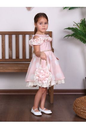 Özel Gün/Bayramlık Premium Çocuk Kıyafeti Taş işlemeli ve Dantel Fırfırlı 2li Set
