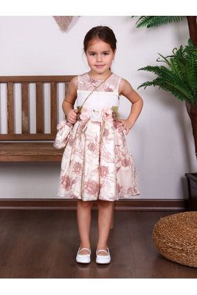 Özel Gün Bayramlık Premium Çocuk Kıyafeti File ve Çiçekli 2li Set