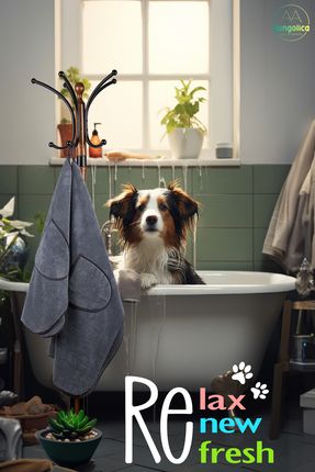 Relax, Süper Emici, Ultra Yumuşak Kedi ve Köpek Banyo Havlusu