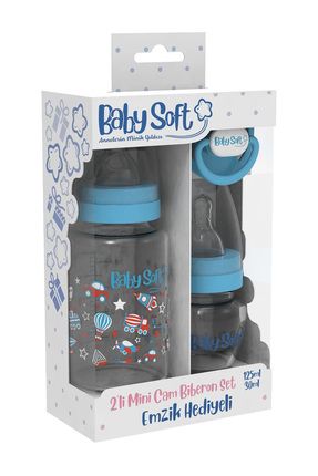 Baby Soft 2'li Mini Cam Biberon Set Mavi