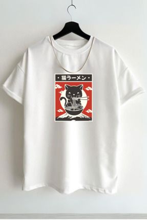 AEM Oversize Neko Ramen Japanese Unisex T shirt Ramen Tshirt Fiyat Yorumlar Trendyol
