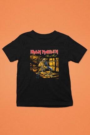 Iron Maiden Siyah Unisex Çocuk Tişört T-Shirt