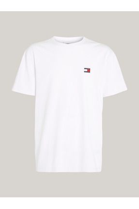 Erkek Marka Logolu Organik Pamuklu Günlük Kullanıma Uygun Beyaz T-shirt Dm0dm17995-ybr