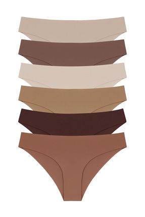 Lazer Kesim Kadın Bikini Külot 6'lı Paket