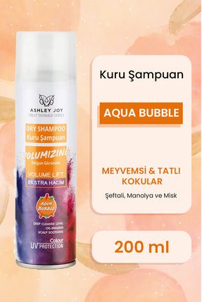 Çabuk Sönen Ve Yağlanan Saçlar Için Hacim Veren Kuru Şampuan Aqua Bubble Kokulu 200 ml