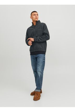 Jack Jones Kapu on Yaka Gri Erkek Sweatsh rt 12241924 jprbluranger Sweat Z p H g Fiyat Yorumlar Trendyol