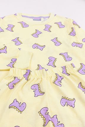 Dinazor Desen Kız Çocuk Pijama Takımı