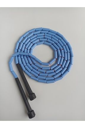 Atlama İpi Boncuklu Beaded Rope Ayarlanabilir Dolanmayan Boncuklar Moblen 2.9 m Mavi